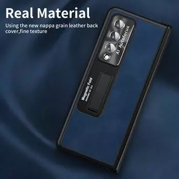 Модный удобный кожаный чехол на весь корпус для Samsung Galaxy Z Fold 4 5g Fold4 Fold3 Fold 3 Zfold4, стеклянные чехлы для экрана for Samsung Z Fold 4 чёрный