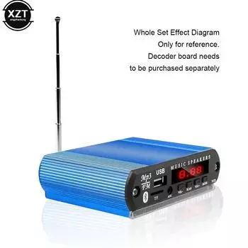 Модуль платы декодера Bluetooth MP3 DIY 5 В 12 В USB TF FM-радиомодуль беспроводной MP3-плеер с функцией записи автомобильный комплект