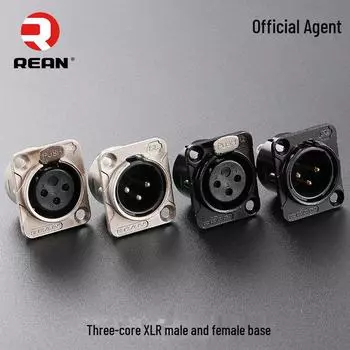 Модуль разъема REAN Yongsheng 3-Core XLR YS145 Male & Female D-Type для стационарной установки RC3MDL male connector белый