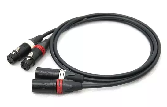 MOGAMI 2534 Красный и Белый 2-парный XLR микрофонный кабель (0.5м)