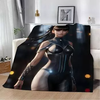 Мохнатые одеяла для кровати, одеяло 150 см X 200 см S-Stellar Blade, домашний интерьер, роскошное постельное белье, вязаное плед, пляжное полотенце, плед, колено и; 30x40in