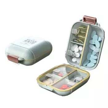 Moisture-proof Weekly Pill Box Portable Pill Container BPA-free Travel Pill Organizer Fish Oils S