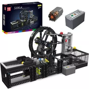 Mold King 26006 Rolling Ball Building Block Моторизованная Радуга Тенсегрити Модель Сборка Мраморный Бег Игрушки Детский Рождественский Подарок чёрный