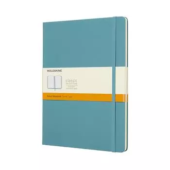 Moleskine Блокнот Классический Блокнот Твердая Обложка Линованный Размер XL широкий x 25 см Лист Синий QP090B35 (19 см в длину)