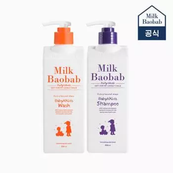 Молочко Baobab Baby & Kids Wash 500мл + Шампунь 500мл, 1 шт.