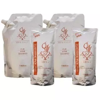 Moltobene Clay Esthe Shampoo 800 мл x 2 бутылки Clay Esthe Pack 500 г x 2 бутылки Refill Set