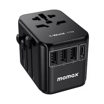 MOMAX Conversion Plug 17W Overseas Conversion Plug Power Conversion Plug для путешествий за границу Совместимый с мировым стандартом зарядный адаптер для путешествий 5