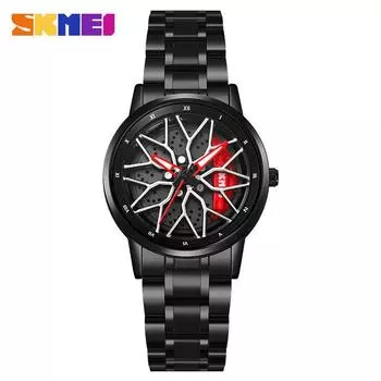Moment American New Men s Watch Персонализированные кварцевые часы с колесом из нержавеющей стали Водонепроницаемые модные мужские часы Мужские часы