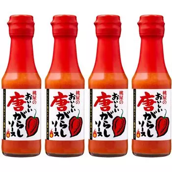 Momoya Delicious Karagarashi Sauce 150 г x 4 шт. острый перец чили [Соус чили, соус, соус, соус]