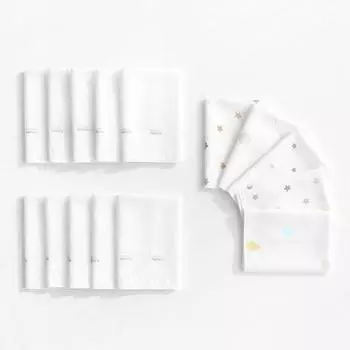Moms Nature Baby Bamboo Бамбуковый носовой платок Signature Gadget 10p + набор с тиснением 5p, корейские товары для детей