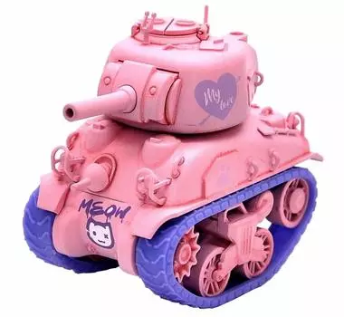 Mon Model World War Toons Series M4A1 Sherman Pink Version Color Coded Plastic Model MWWP002