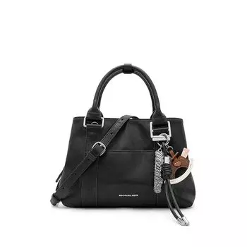 Monalisa Monalisa Niche Versatile Tote Bag Large Capacity Genuine Leather Women s Bag Commuter Big Bag 2025 New Black