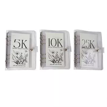 Money Saving Challenge Album Large Capacity 2500 Compartment Monthly Money Case