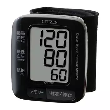 Монитор артериального давления Citizen на запястье, черный CH-650F чёрный