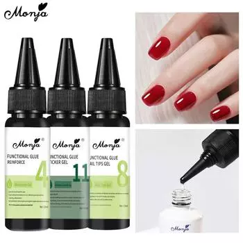 Monja 25ml Nail Art Refill Package Gel Reinforce Gel Nails Tips Glue Adhesive Transfer Gel Soak Off UV LED Varnish Manicure Salon Home DIY Tools