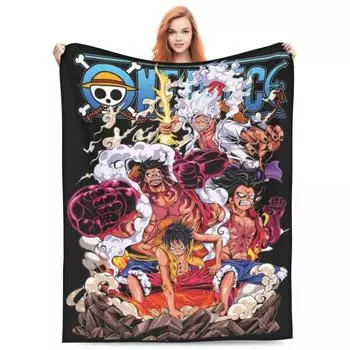 Monkey D Luffy Gear 5 One Piece Blanket Anime Flannel Funny Soft Throw Blanket For Bedshed All Season 30x40in