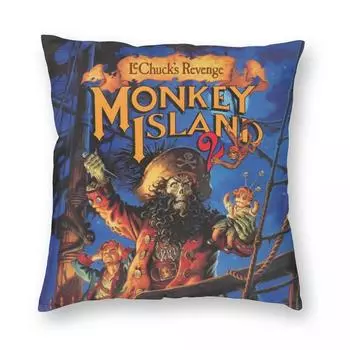 Monkey Island 2 LeChuck s Revenge Square наволочка из полиэстера и льна с бархатным узором на молнии декоративный чехол для диванной подушки 30x30cm