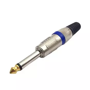 Mono Jack 6.35mm Audio Plug AUX Converter 6.35mm Male Jack Audio Connector 1/4 Mono Jack Adapter 1Pc