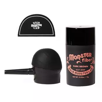 Monster Fiber Set Pump Hairmon (Без спрея) [Расческа для волос] (Темно коричневый)
