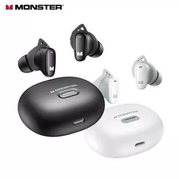 Monster N-Lite 206 Ture Беспроводные наушники-вкладыши Невидимые Bluetooth-наушники Спортивные наушники с микрофоном