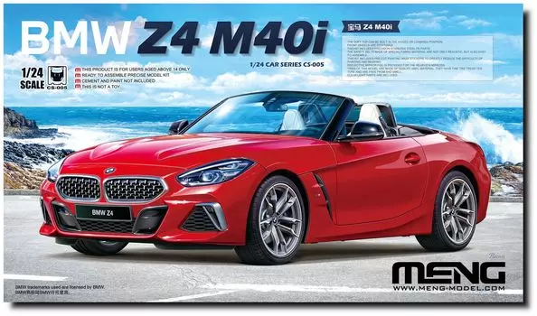Mont Model BMW Z4 M40i Пластиковая модель MCS005 Молдинг Цвет 1/24