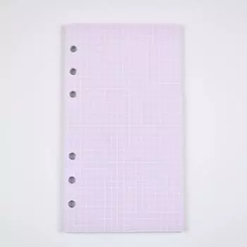 Monthly A5 A6 40 Sheets Loose Leaf Paper Refill Notebook Paper Binder Inside Page Paper Refill A6-grid purple