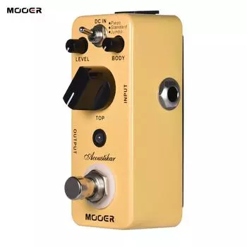 MOOER Acoustikar Акустическая гитара Simulator Педаль эффектов True Bypass с 3 режимами (Piezo/Standard/Jumbo)