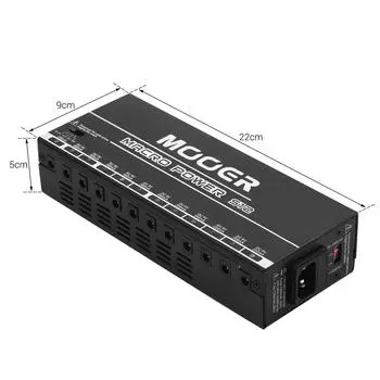 MOOER MACRO POWER S12 Профессиональный блок питания для гитарных эффектов, распределитель 12 изолированных источников постоянного тока US Plug