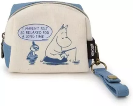 Moomin Little My Coin Case Милый мини-чехол для аксессуаров Косметичка с застежкой Кошелек Кошелек Аксессуары для кошелька Чехол для ключей Товары с персонажами (Цвет синий)