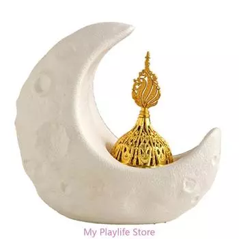 Moon Figure Incenses Burners for Yoga Studio Meditations Space белый