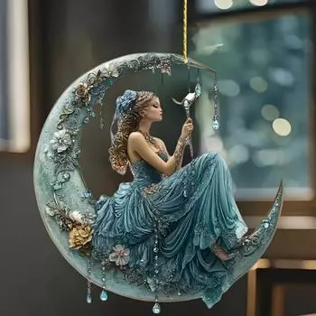 Moon Palace Fairy 2D плоская акриловая декоративная подвеска-подвеска для сумок/брелоков/украшений для дома/автомобиля, украшения на Рамадан, подарок на Рождество
