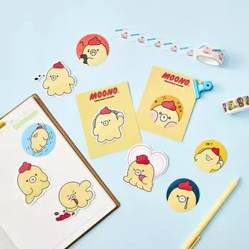 MOONO emoticon piece sticker set sticker pack 2. Regular sculpture (sold out)