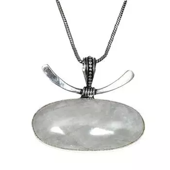 Moonstone Gemstone Handmade Women s Unisex Silver Jewelry Pendant 1.5