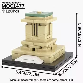 MOOXI Creative Series 120Pcs MOC Bricks Statue Of Liberty Compatible Action Figure DIY Block Kids Toys For Children Gift MOC1477
