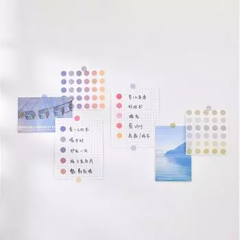 Morandi Dot And Paper Stylized Varied 30g Morandi Stickers Stationery Student Hand Account Polychromatic Creative