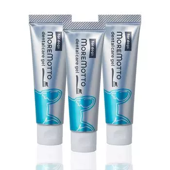 MOREMOTTO Dental Care Зубная паста для лечения пародонтального зубного камня и неприятного запаха изо рта для всех собак, изготовленная из молочной кислоты, 30 г x 3 бутылки Зубная паста-гель Гель, Гель, для собак,