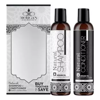 Morgan Cosmetics Natural Argan Oil Shampoo + Conditioner, 1 piece