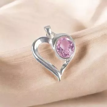 Morganite Gemstone 925 Stamped Silver Jewelry Handmade Pendant Valentine s Gift CP-5-10