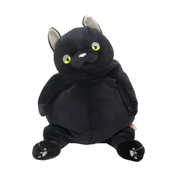 Morisaka Global Mochineko Plush Toy Black (L) MONE-0350B