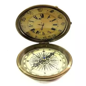 Морской карманный компас Ana log Clock 7,62 см, латунный навигационный компас, декор