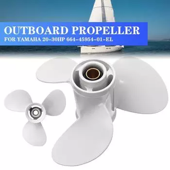 Морской подвесной гребной винт 9-7/8x12 для Yamaha 20-30HP 664-45954-01-EL, морской гребной винт из алюминиевого сплава с 10 шлицами