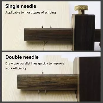 Mortise Gauge Square Type Adjustable Head Marking Gauges Multi Purpose Mark Scraper Scribing Joinery Carpenter