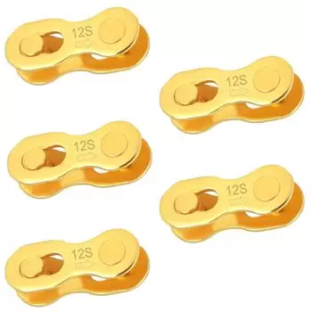 morytrade Quick Link Set of 5 Bicycle Chain Gold 12S 12S (5 Gold)
