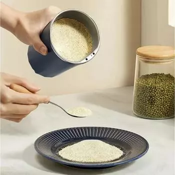 Мощная электрическая кофемолка для кофейных зерен, электрический кухонный комбайн для специй, мельницы для эспрессо, управление нажатием одной кнопки EU синий