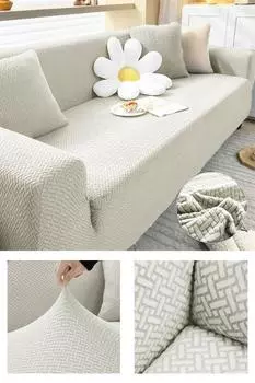 Mosimoso Home Brick Pattern Эластичный чехол для 3-местного дивана | Эластичный чехол на сиденье | Чехол на сиденье