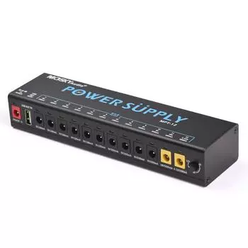 MOSKYAUDIO 12-канальный блок питания для гитарной педали с независимой защитой от короткого замыкания и светодиодной подсветкой AU Plug чёрный
