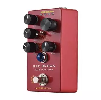 MOSKYAUDIO Гитара Distortion Педаль эффектов RED BROWN Distortion Гитара Бас Педаль эффектов Distortion красный