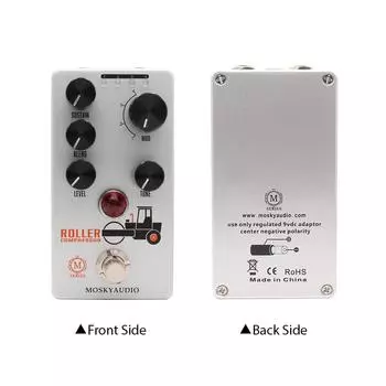 MOSKYAUDIO педаль гитарного компрессора педаль эффектов для электрогитары Sustain/Blend/Level/Tone Control серебряный