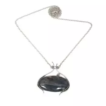 Moss Agate Gemstone Mother s Day Handmade Silver Jewelry Necklace 20 in