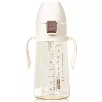 Mother K Infant s Basic PPSU Соломенная чашка One-Touch Weight 300 мл, кремовая, 1 шт.